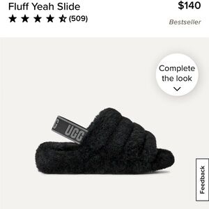 UGG Women’s Fluff Yeah Slide - Black & White- New in Box